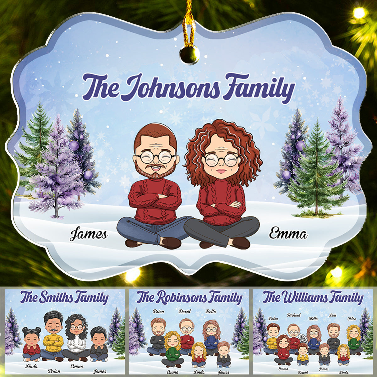 Custom Family - Personalized Custom Acrylic Ornament