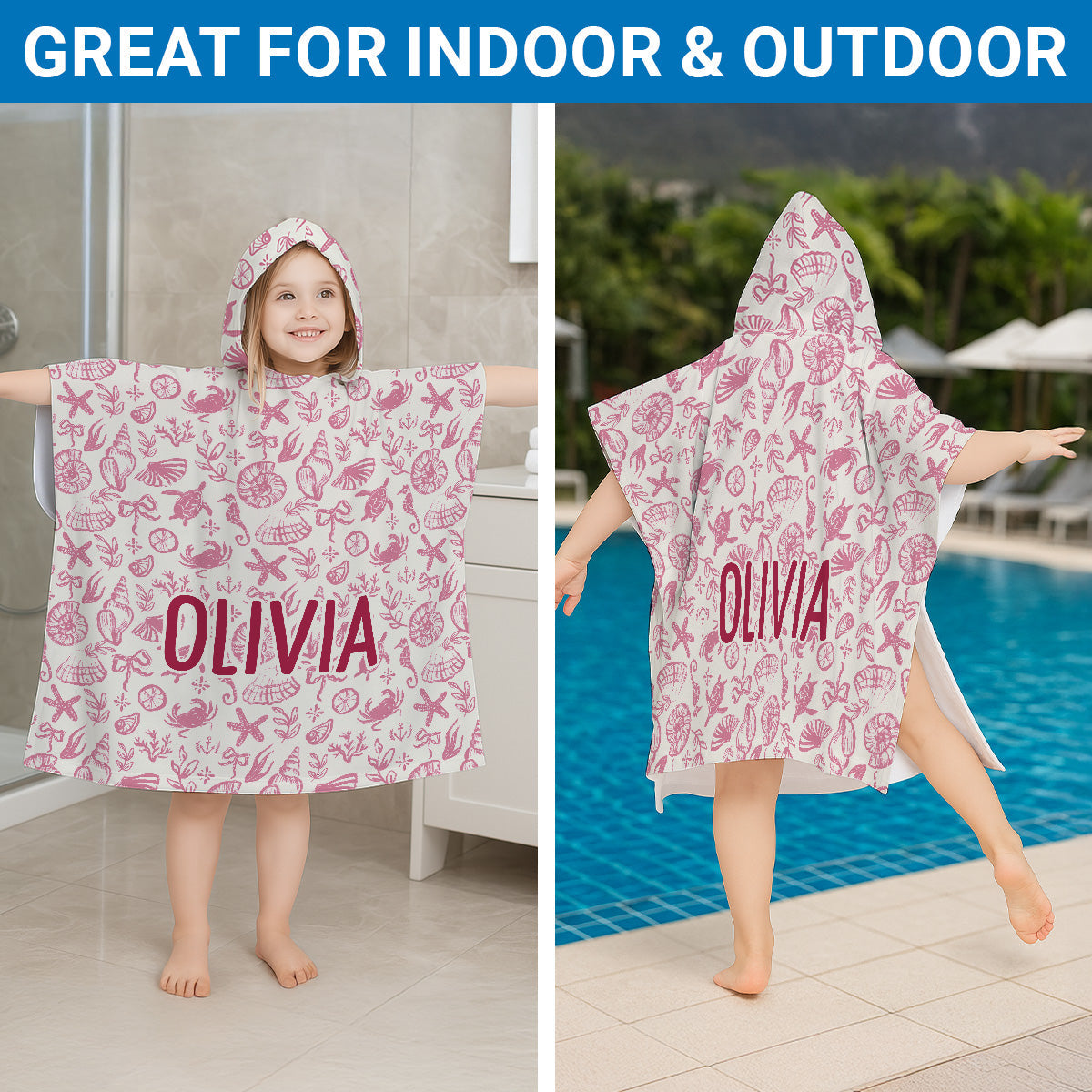 Summer Beach Vacation Holiday - Personalized Custom Hooded Beach Towel