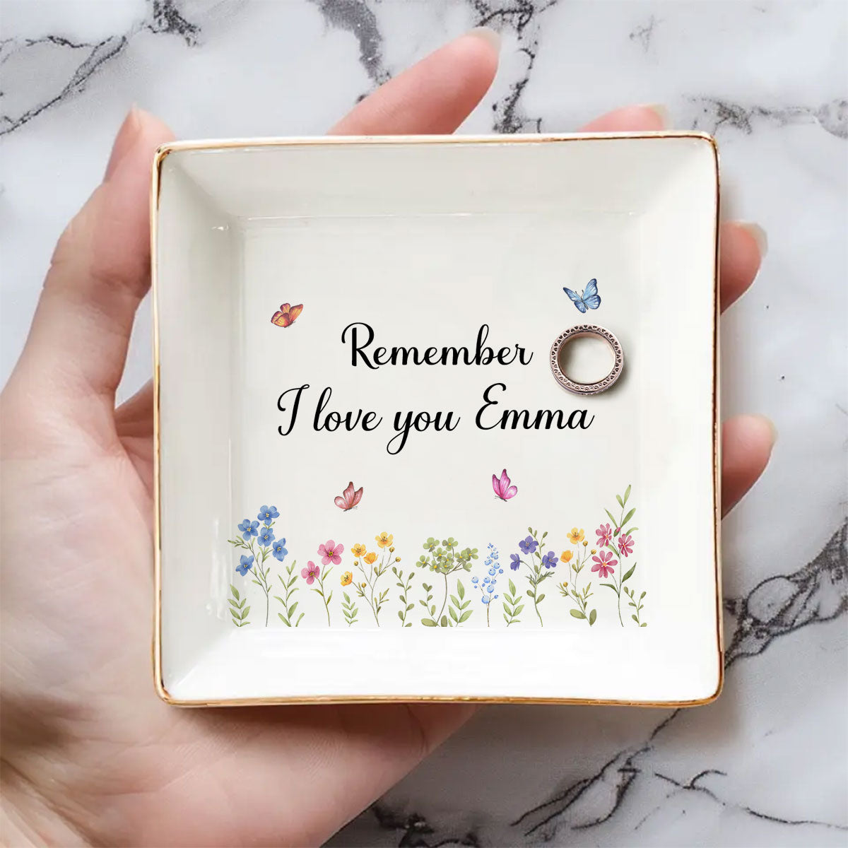 I Love You Mom - Personalized Custom Jewelry Dish