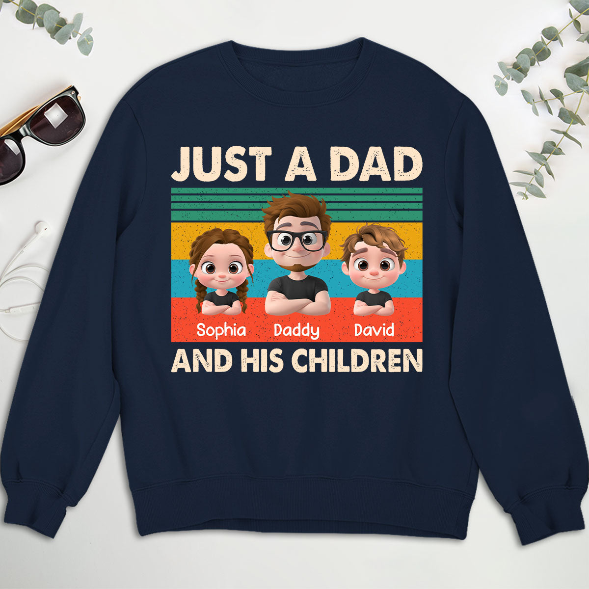 Just A Dad And His Kid - Personalized Custom Shirt