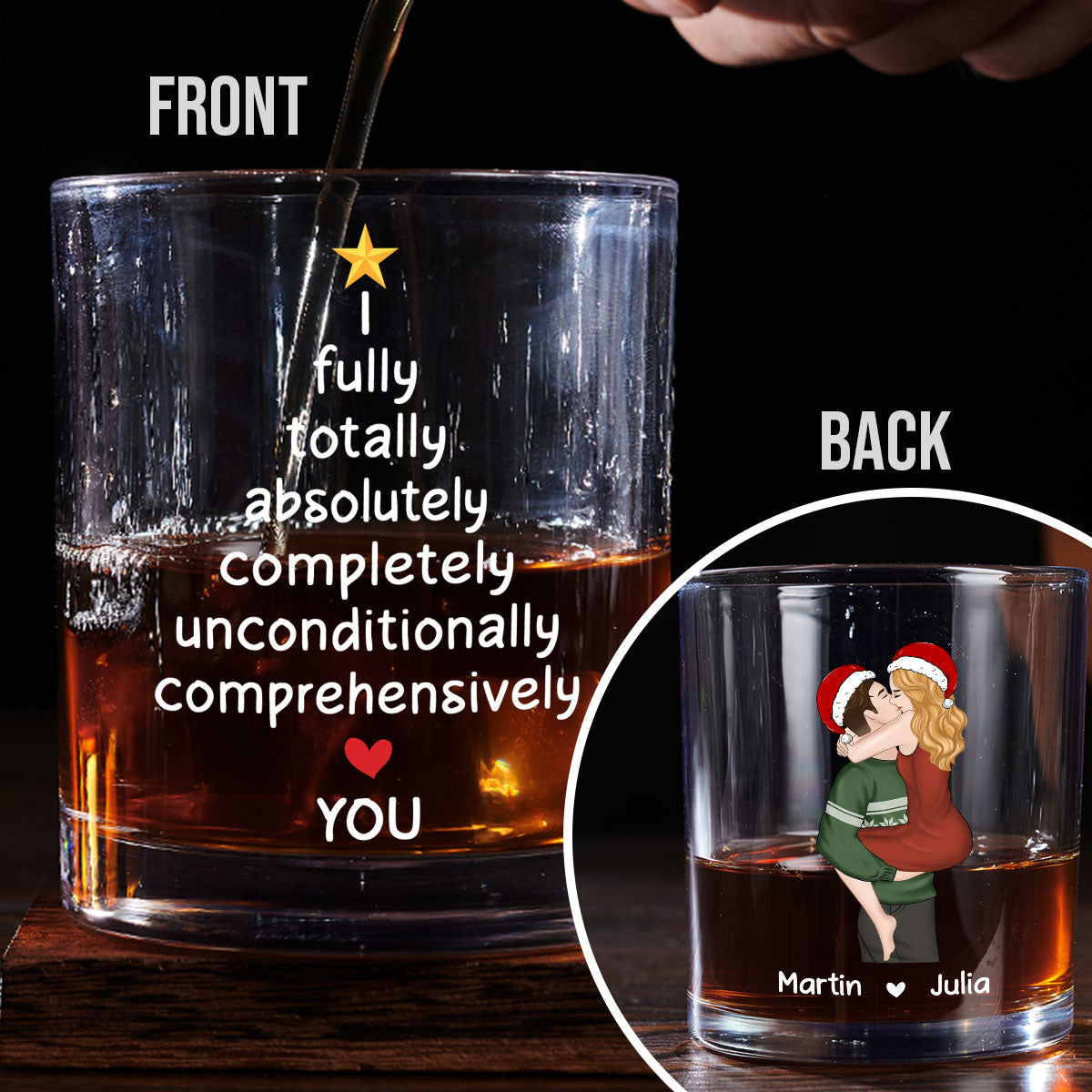 I Fully Love You - Personalized Custom Whiskey Glass