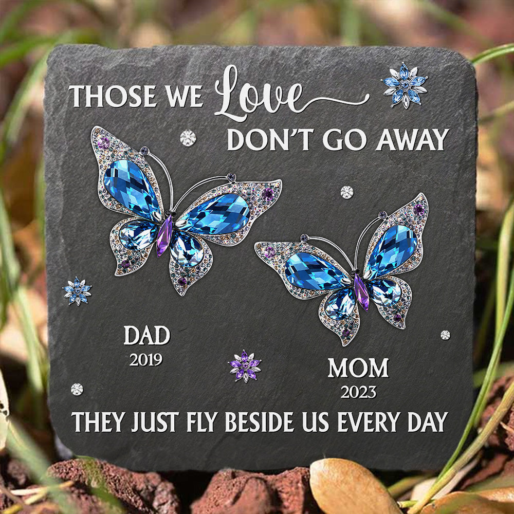 Those We Love Beside Us Every Day - Personalized Custom Square Shaped Stone