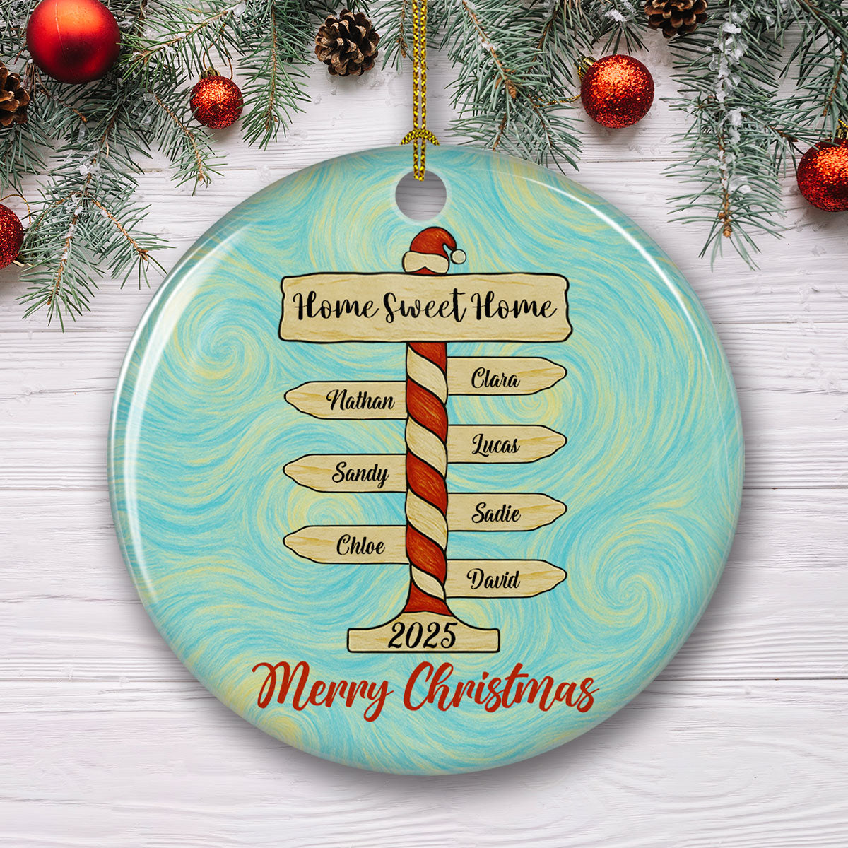 Cherished Family Memories - Personalized Custom Ceramic Ornament