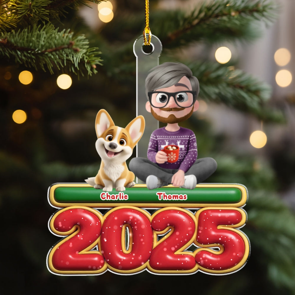 Me And My Dog - Personalized Custom Acrylic Ornament
