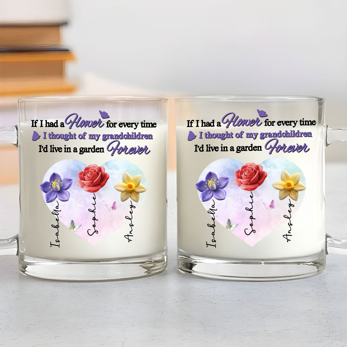 Grandchildren Are My Greatest Blessing - Personalized Custom Glass Mug