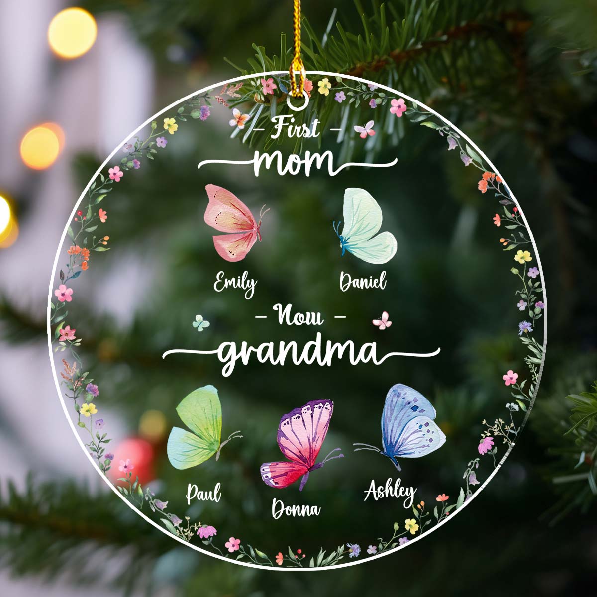 First And Now - Personalized Custom Acrylic Ornament