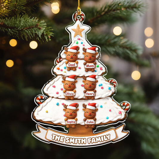 Sweet Family Christmas Tree - Personalized Custom Acrylic Ornament
