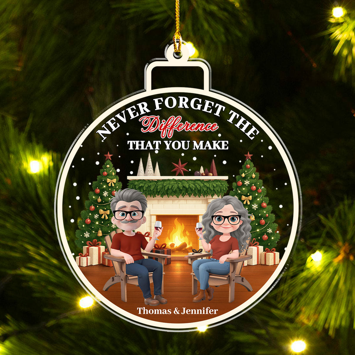 Difference That You Make - Personalized Custom Acrylic Ornament