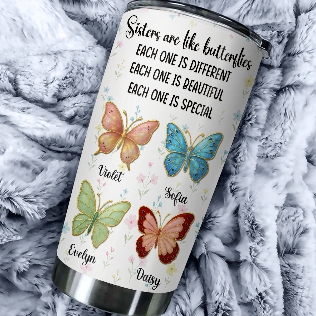 Butterfly Sisters - Personalized Custom Tumbler