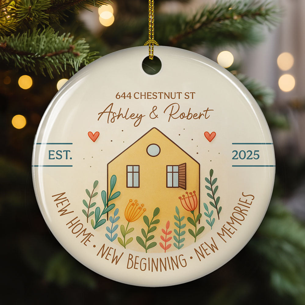 Home Sweet Home - Personalized Custom Ceramic Ornament