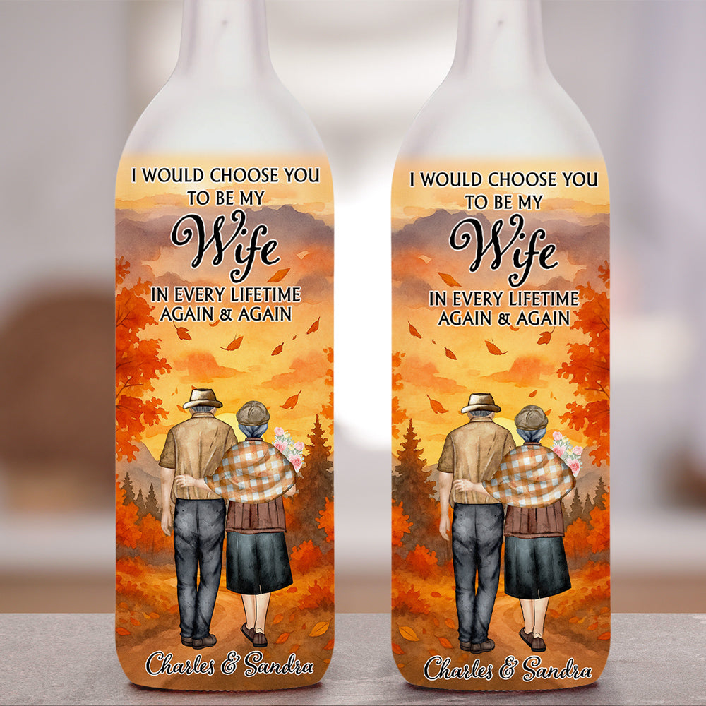 Always Choose You My Wife - Personalized Custom Bottle Lamp