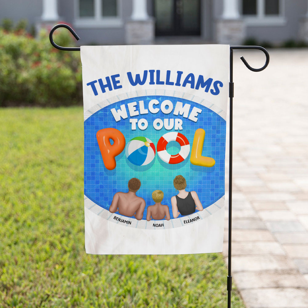 We Are In The Pool - Personalized Custom Flag