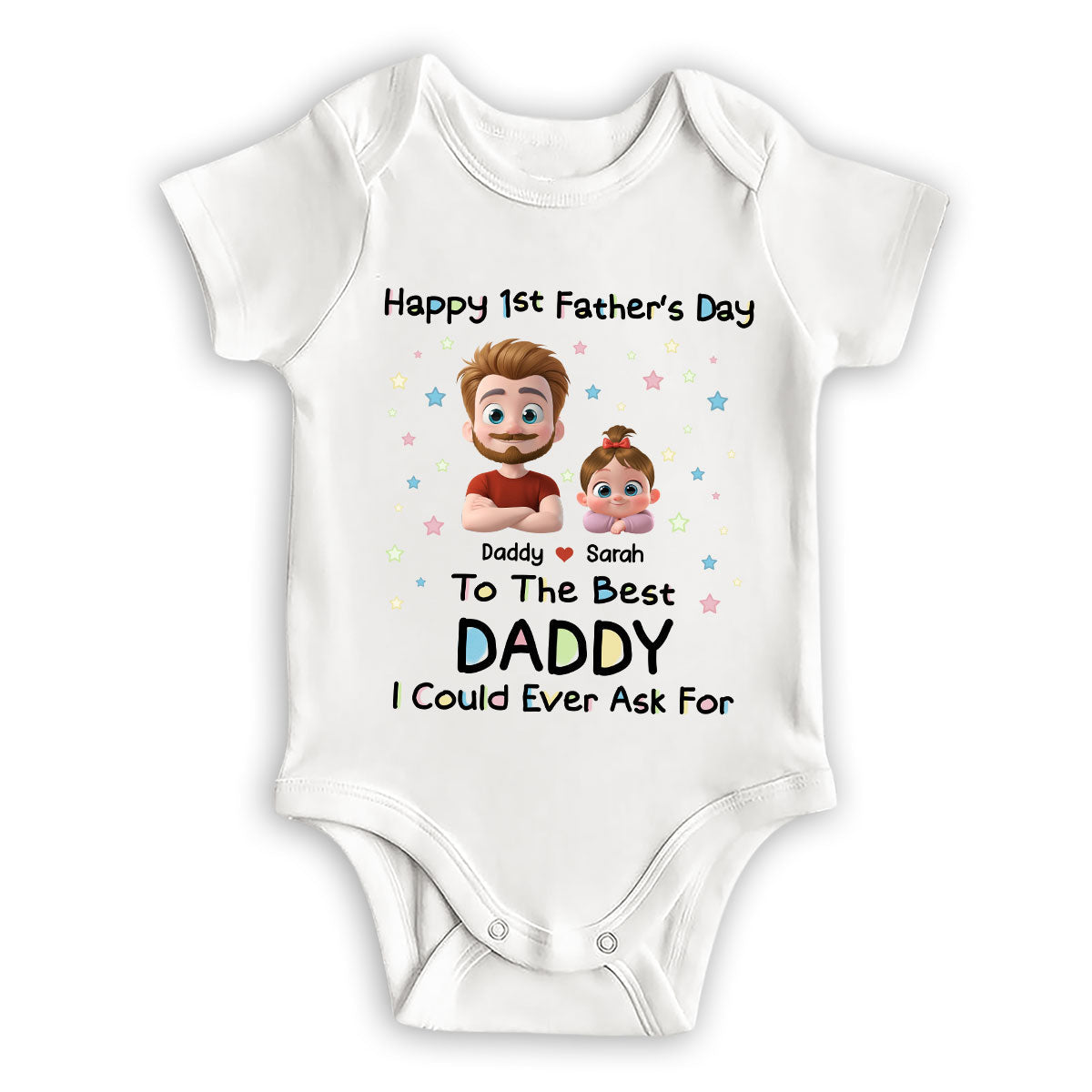 The Best Daddy - Personalized Custom Baby Onesie