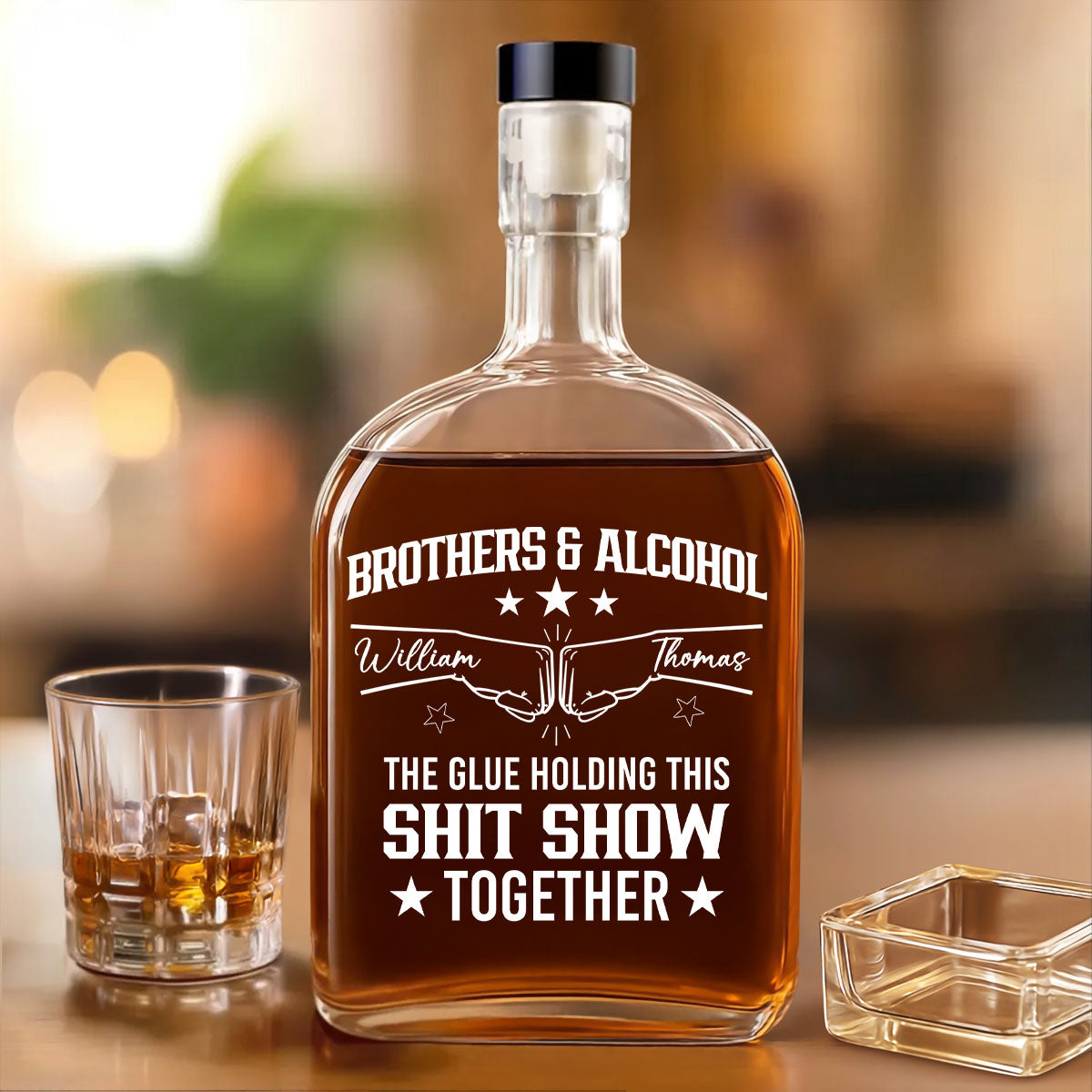 Brothers And Alcohol - Personalized Custom Spirits Decanter