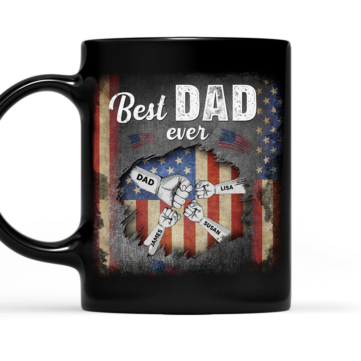Love For The Best Dad - Personalized Custom Coffee Mug