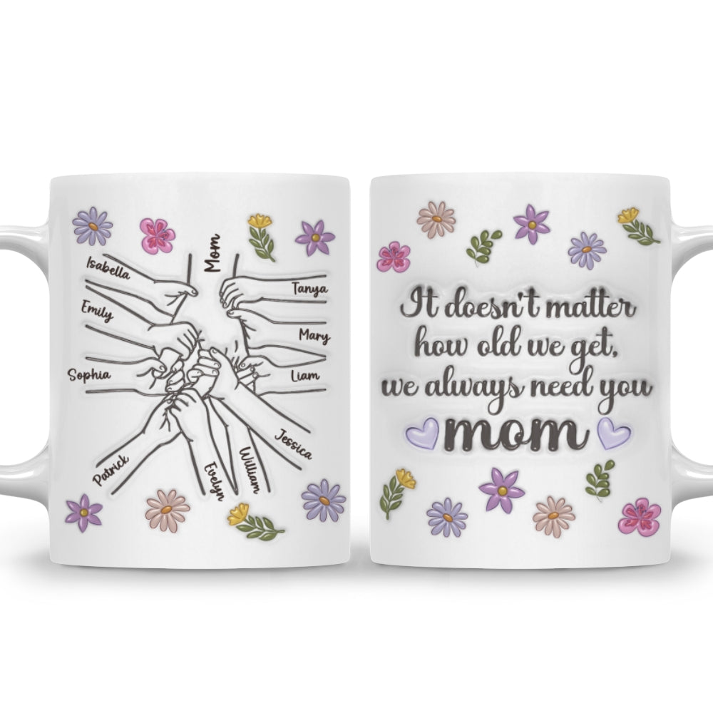 We Always Need You - Personalized Custom 3D Inflated Effect Mug