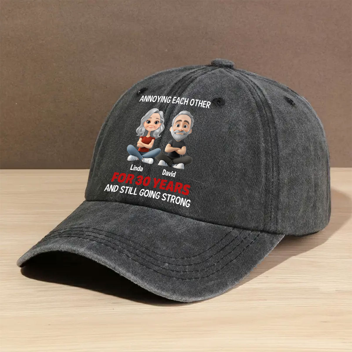 Annoying Each Other - Personalized Custom Vintage Washed Denim Cap