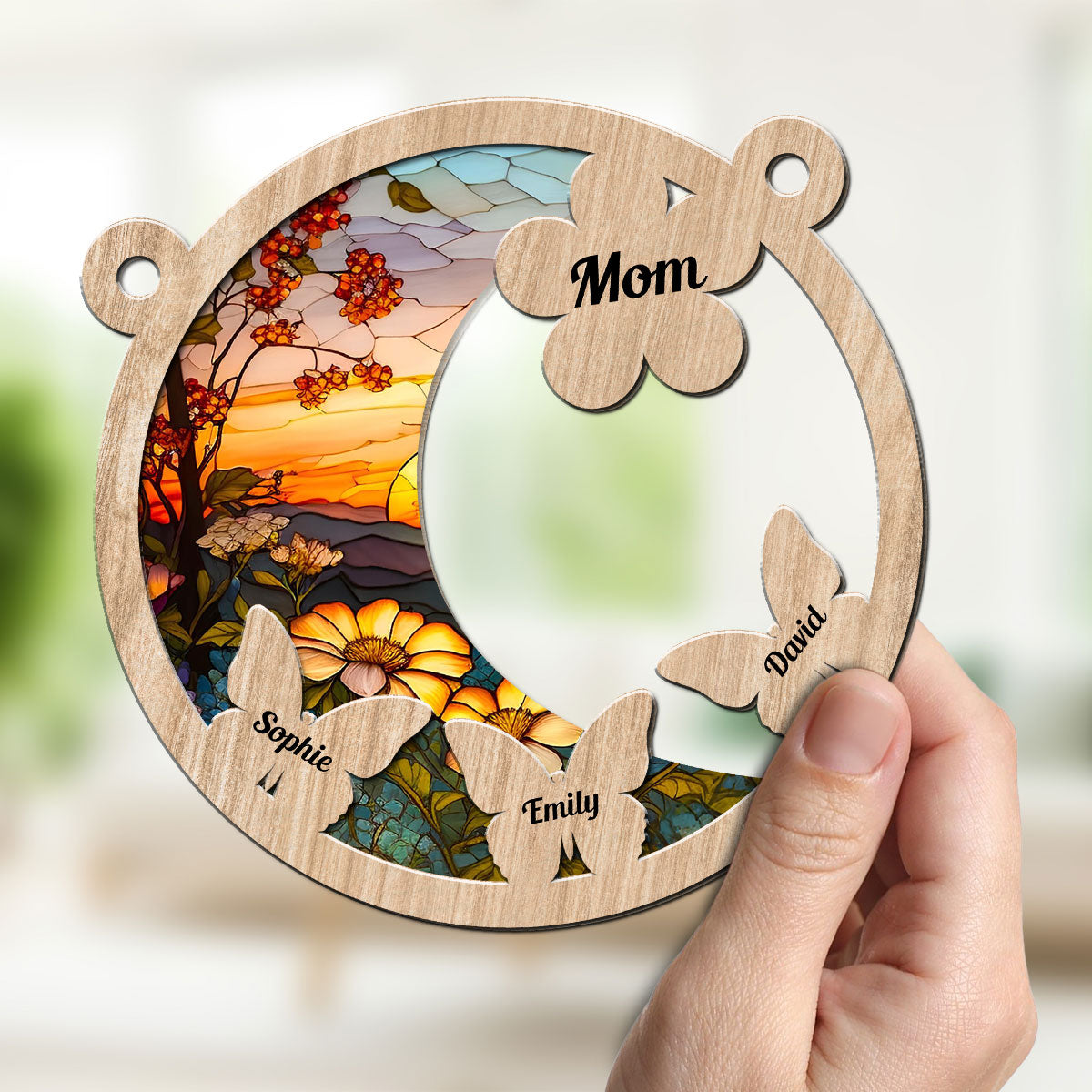 Whispers Of Butterflies And Flowers - Personalized Custom Suncatcher