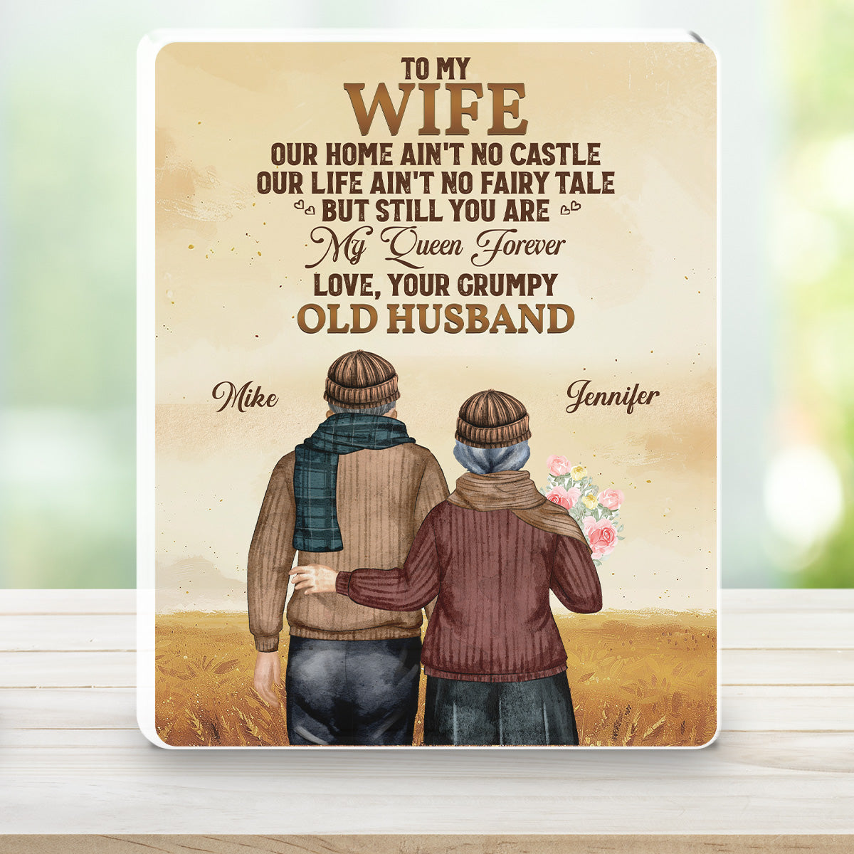 To My Wife You Are My Queen Forever - Personalized Custom Acrylic Plaque