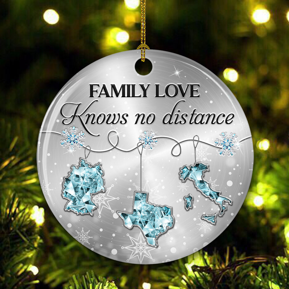 Our Family 2025 - Personalized Custom 3D Inflated Effect Ceramic Ornament