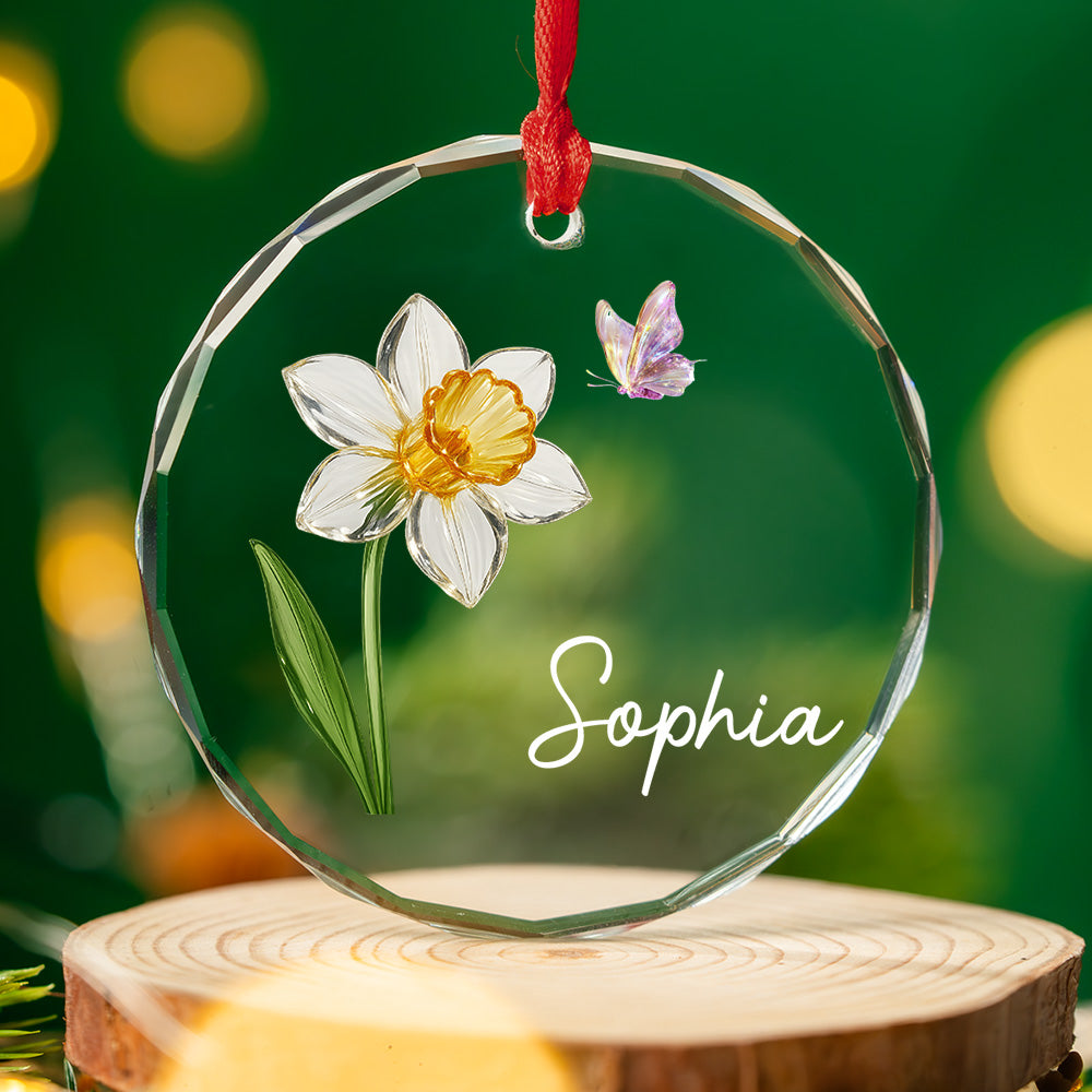 Flowers Lover - Personalized Custom Glass Ornament