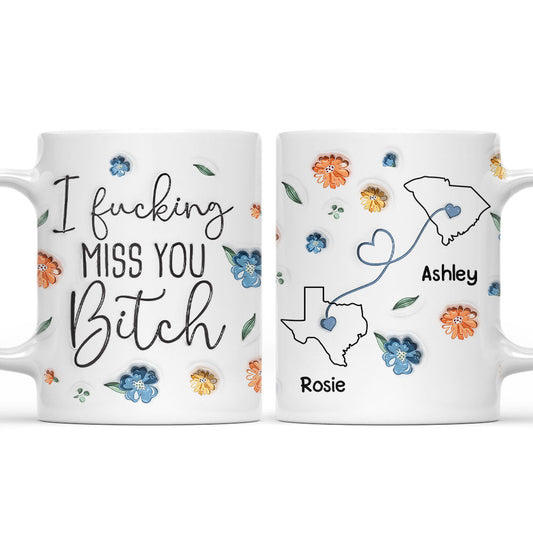 I Miss You Bestie Version 2 - Personalized Custom 3D Inflated Effect Mug