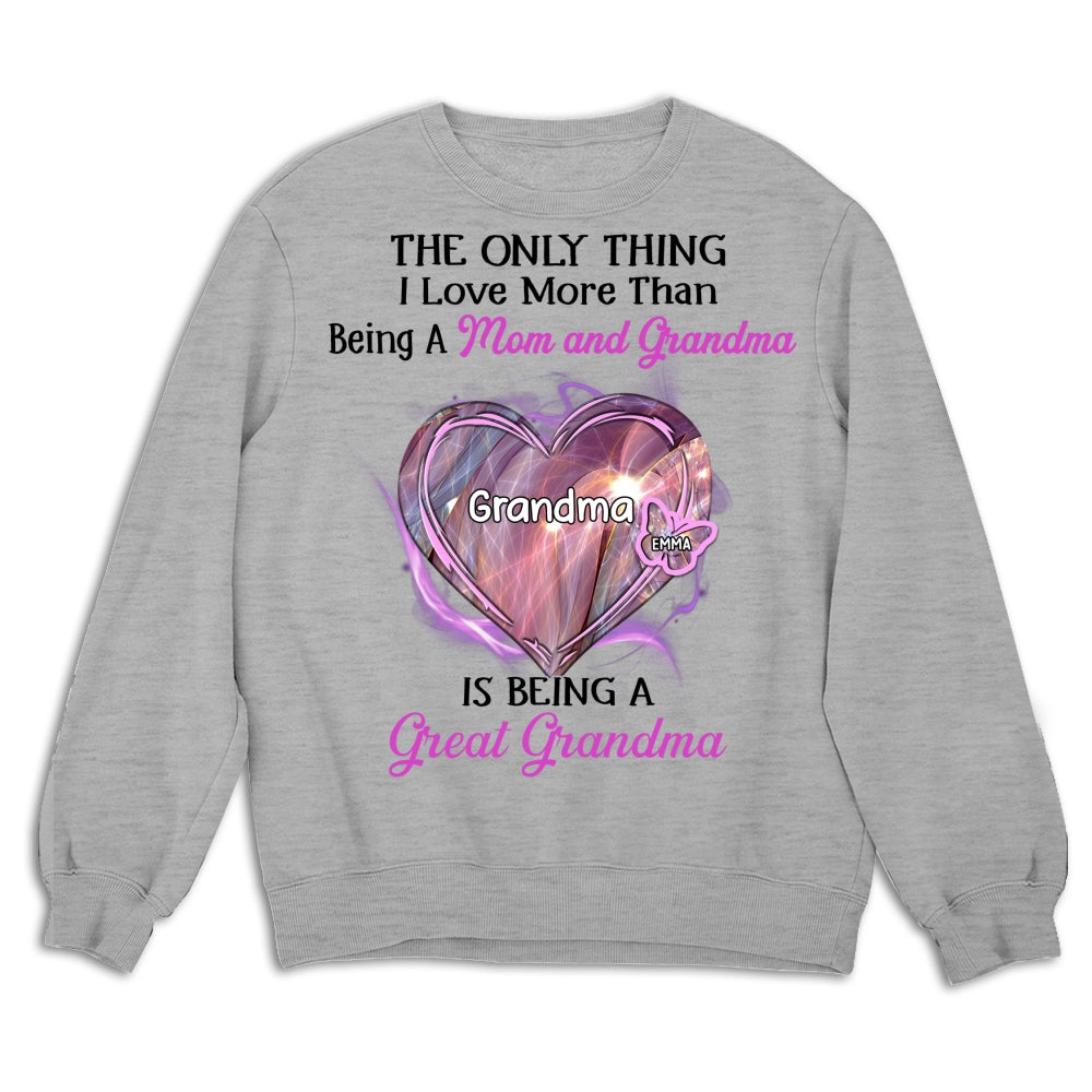 Being A Great Grandma - Personalized Custom Shirt