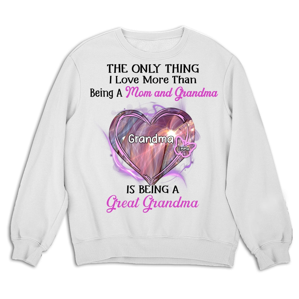 Being A Great Grandma - Personalized Custom Shirt