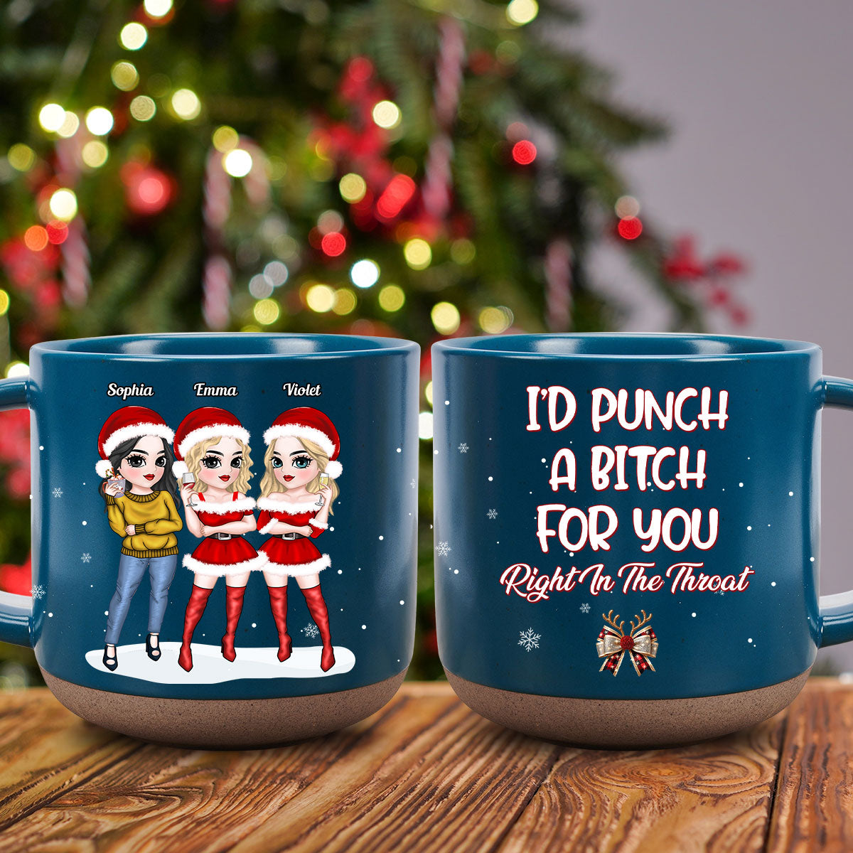 Punch Bitch - Personalized Custom Pottery Mug