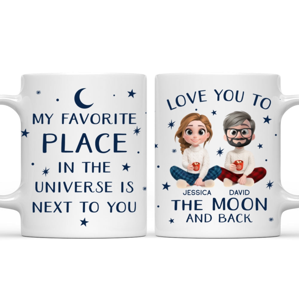 Happiness Starts By Your Side - Personalized Custom Coffee Mug