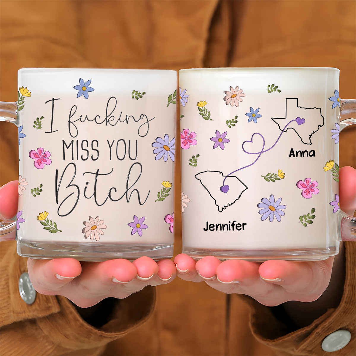 I Miss You Bestie - Personalized Custom Glass Mug