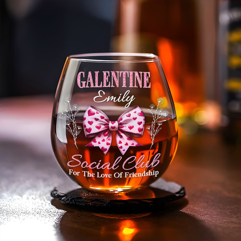 The Love Of Friendship - Personalized Custom Wine Glass