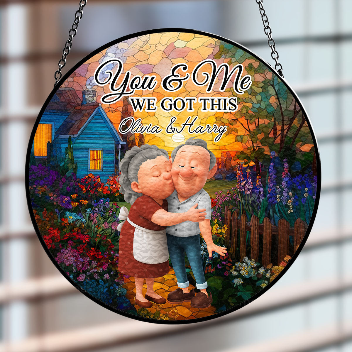 We Are Together For The Last - Personalized Custom Window Hanging Suncatcher