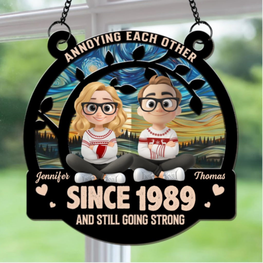 Love You Forever Christmas - Personalized Custom Suncatcher