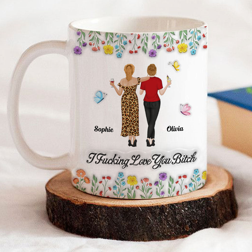 I Love You My Friends - Personalized Custom 3D Inflated Effect Mug