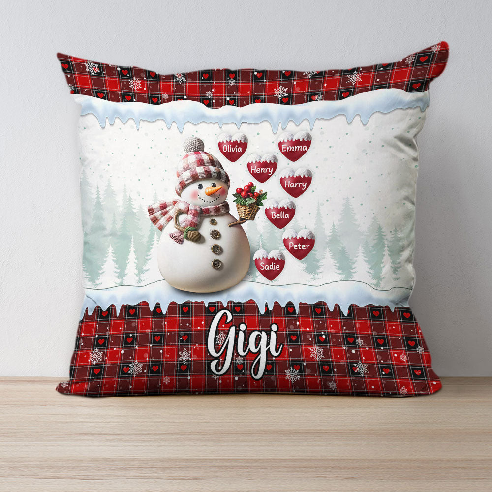 Snowman Grandma - Personalized Custom Pillow