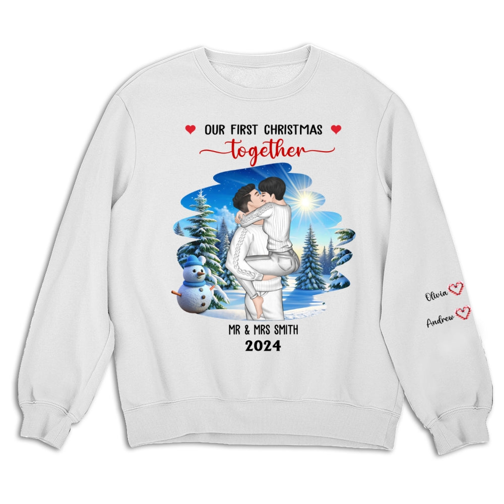 First Christmas Couple - Personalized Custom Sweatshirt
