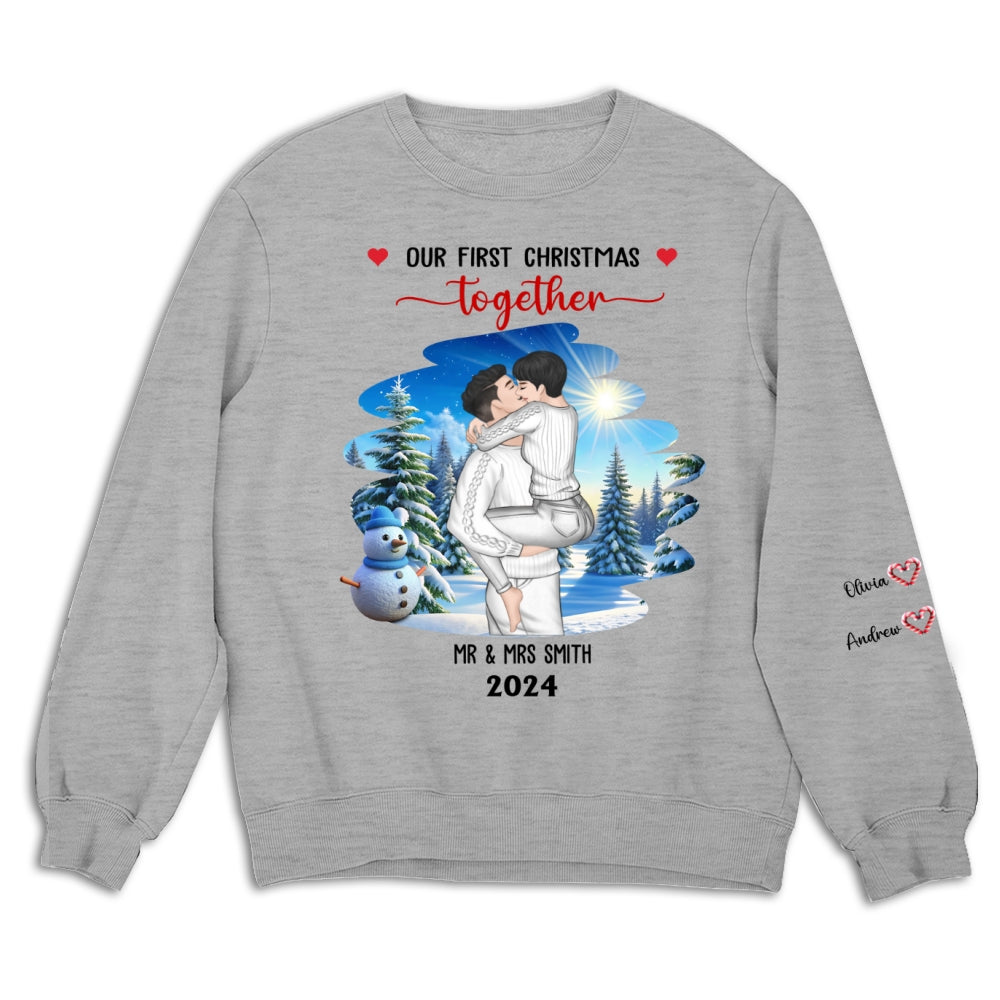 First Christmas Couple - Personalized Custom Sweatshirt