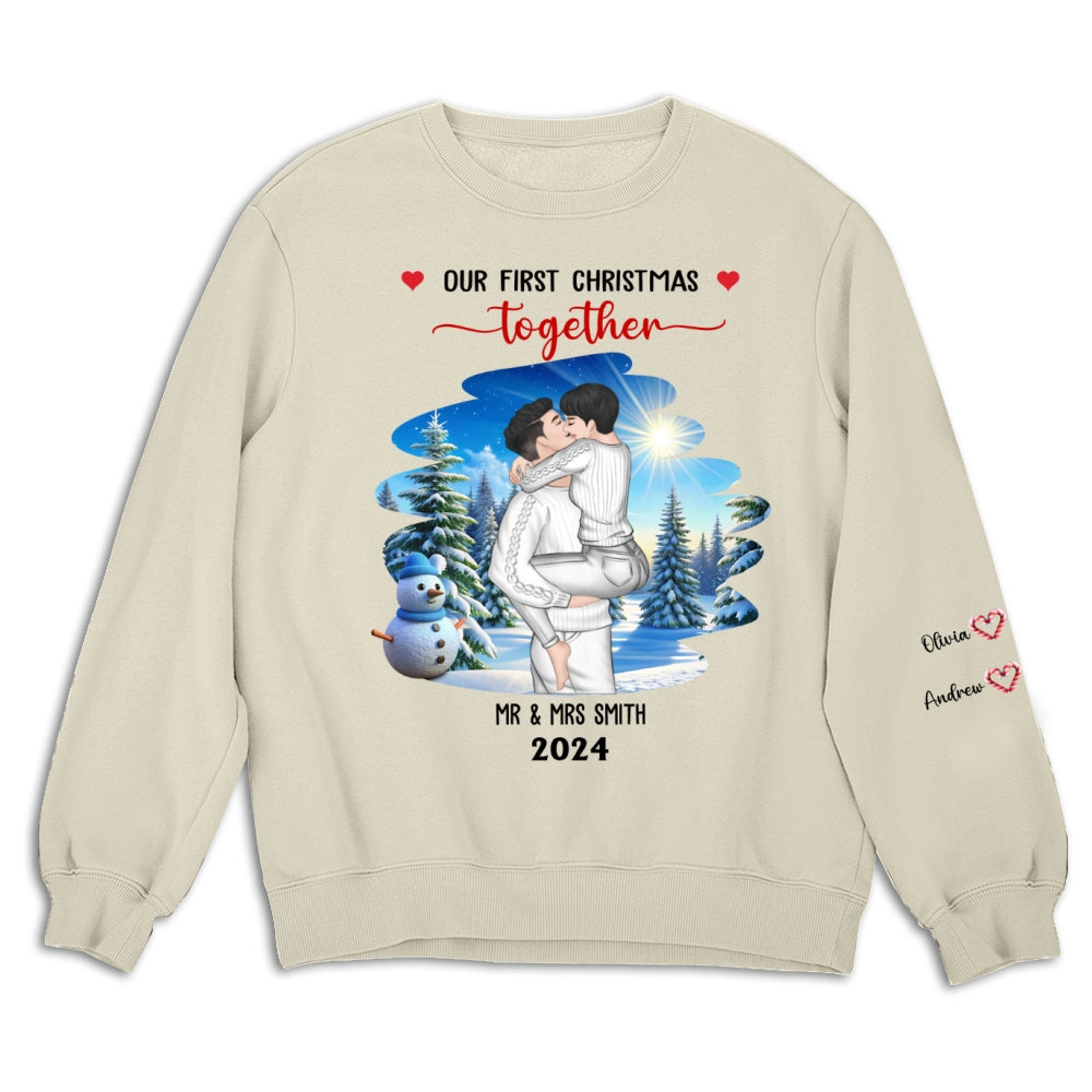 First Christmas Couple - Personalized Custom Sweatshirt