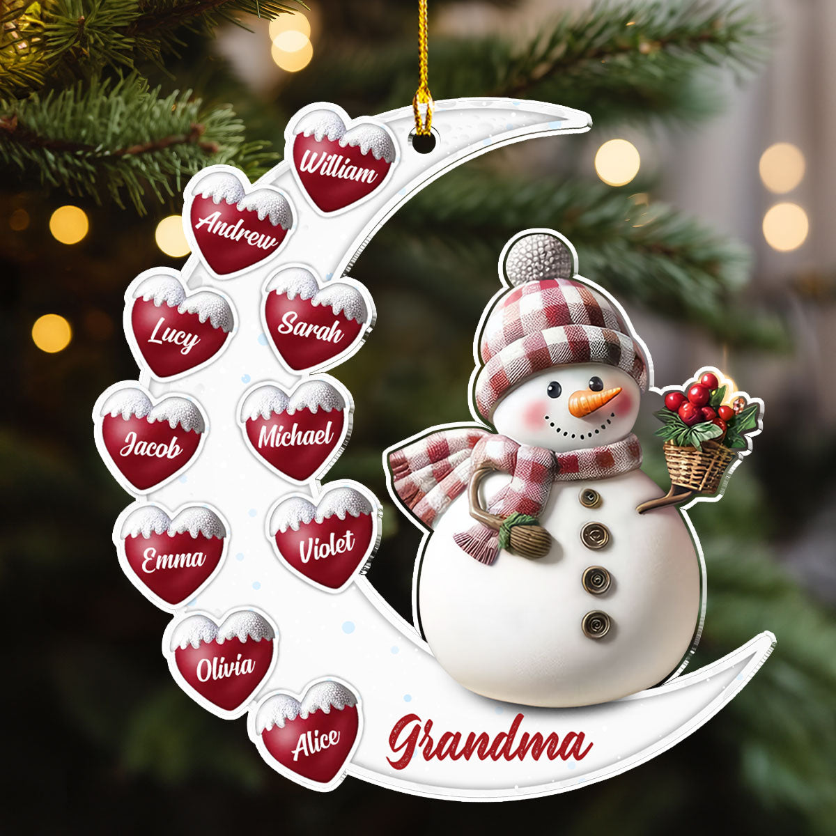 Lovely Grandma 2 - Personalized Custom Acrylic Ornament