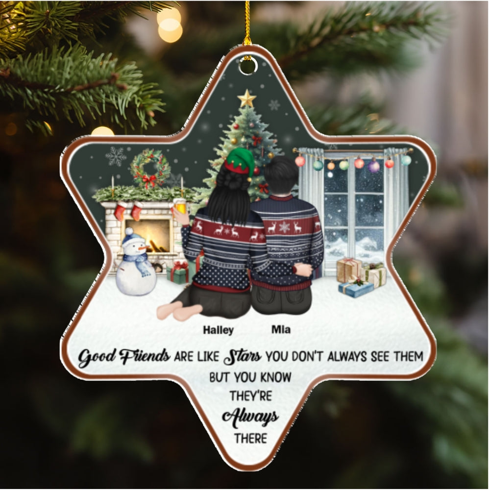 Friends Are Like Stars - Personalized Custom Acrylic Ornament