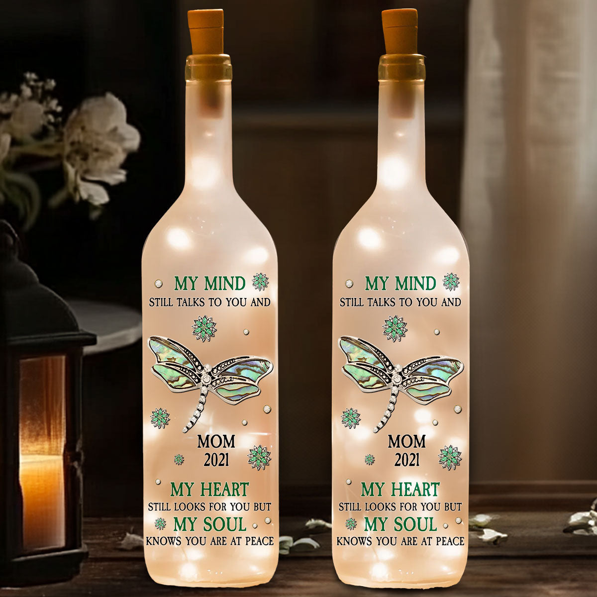 My Mind Still Talks To You - Personalized Custom Bottle Lamp