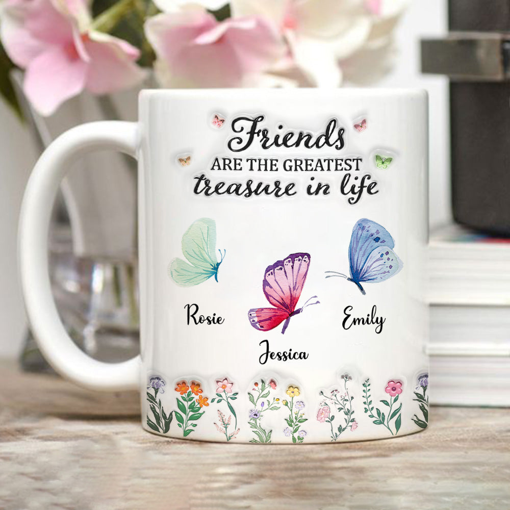Friends Are Blessings Forever True - Personalized Custom 3D Inflated Effect Mug