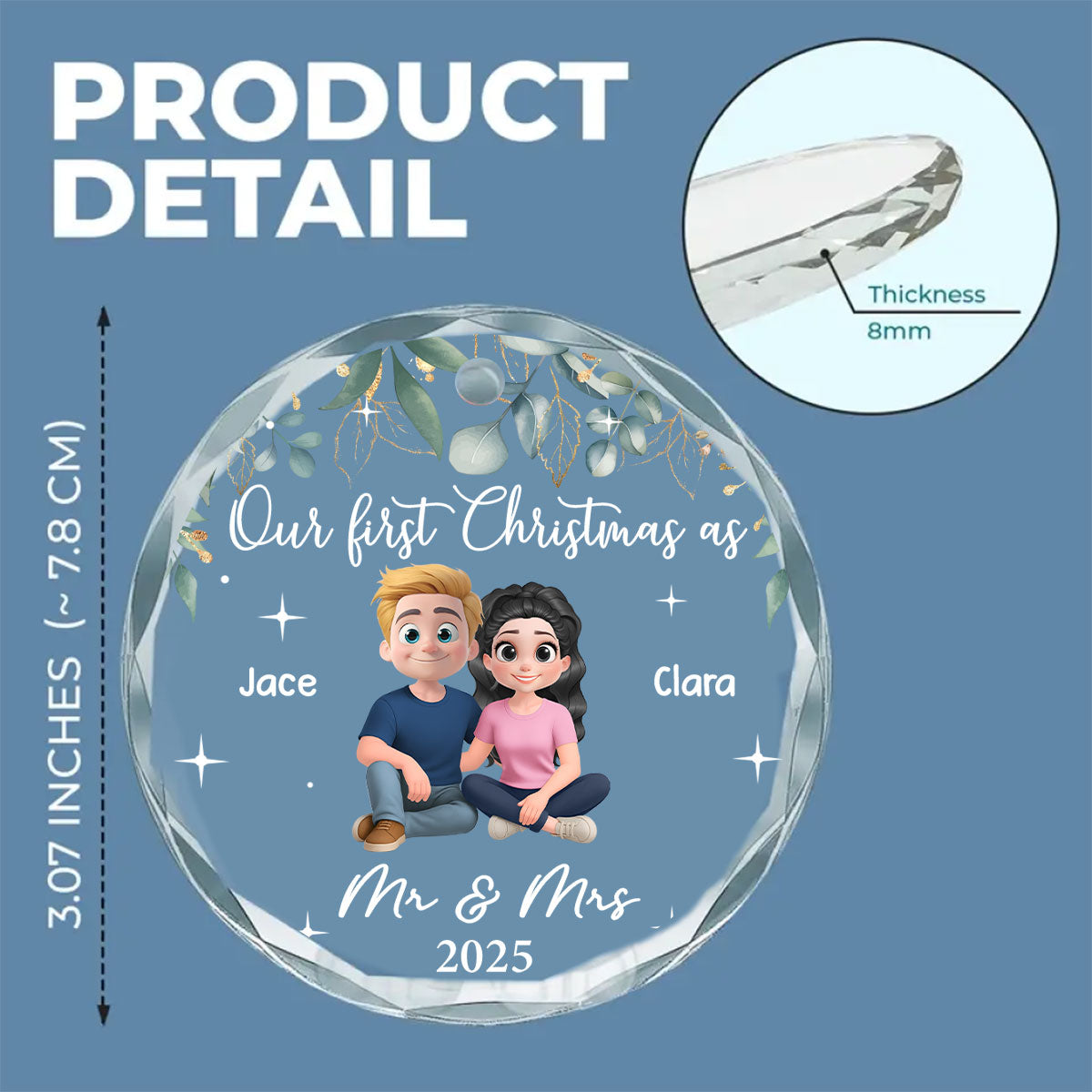 The Best Thing I Found In My Life - Personalized Custom Glass Ornament