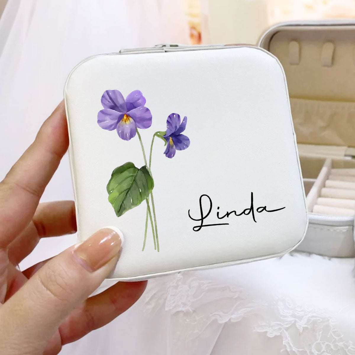 Friends Are Flowers That Never Fade - Personalized Custom Jewelry Box