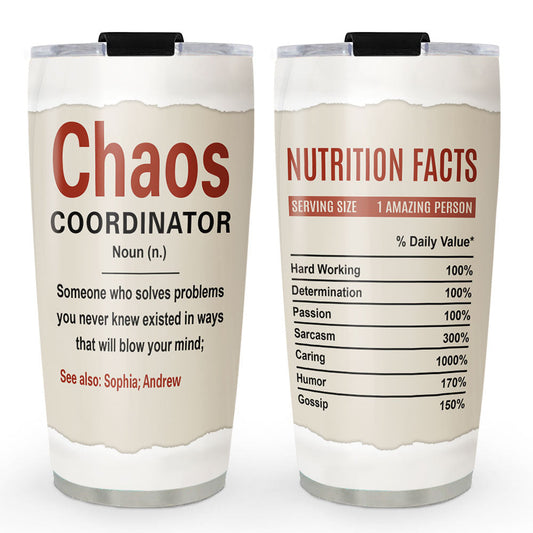 Chaos Coordinator - Personalized Custom Tumbler