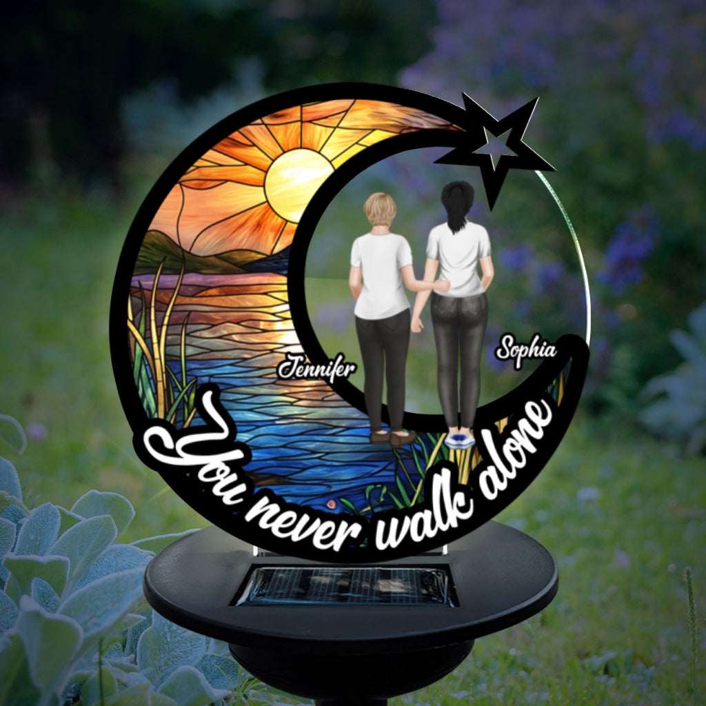 You Never Walk Alone - Personalized Custom Solar Light