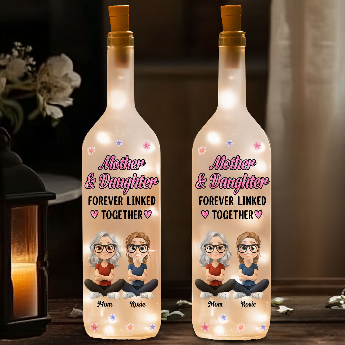 Loving Gift For Mommy - Personalized Custom Bottle Lamp
