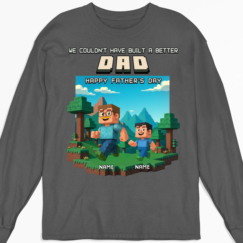 Built A Better Grandpa - Personalized Custom Shirt