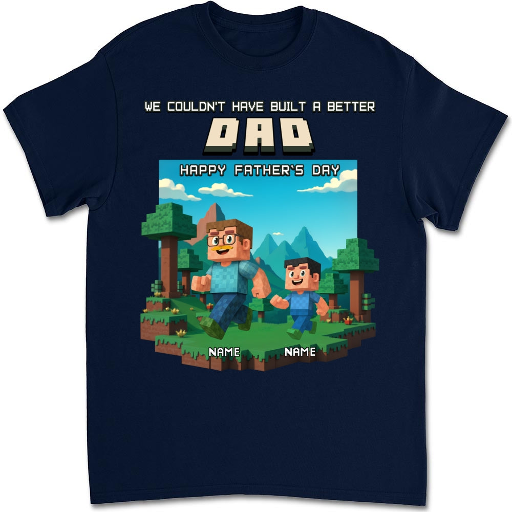 Built A Better Grandpa - Personalized Custom Shirt